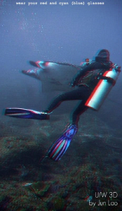 3D glasses (red/cyan) needed, Anaglyph photo by Jun Lao 